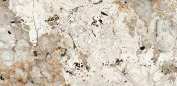 Spiek kwarcowy 324x162 cm Florim Marble Heritage Tundra A Bookmatch kremowy na blat i ścianę